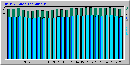 Hourly usage for June 2026